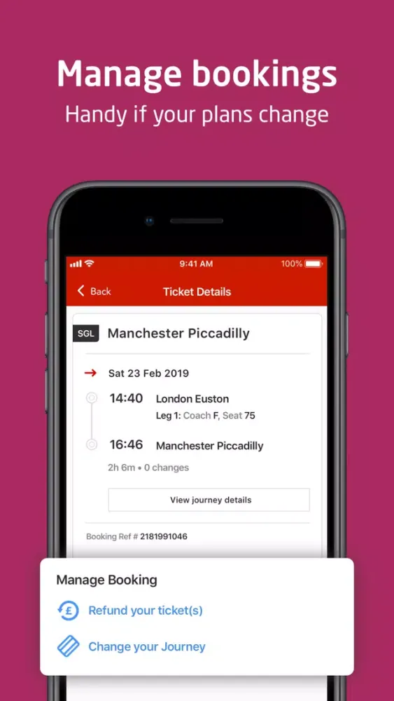 Ảnh chụp màn hình của Virgin Trains Tickets