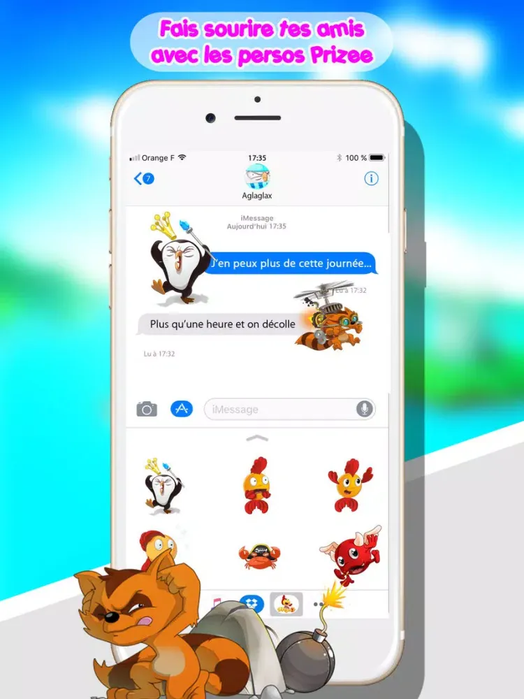 Zrzuty ekranu Prizee Autocollants Animés iPad 