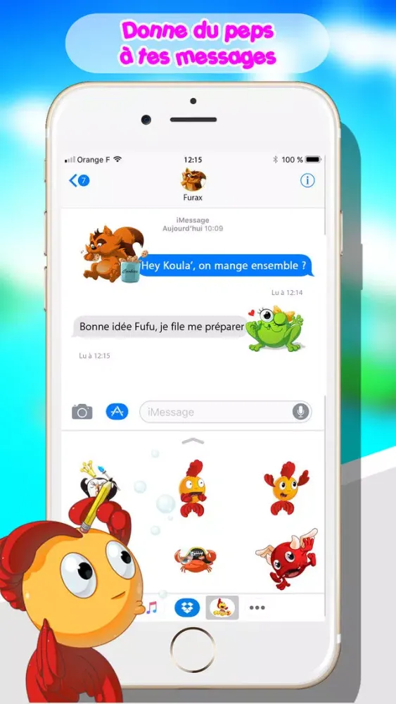 Zrzuty ekranu Prizee Autocollants Animés