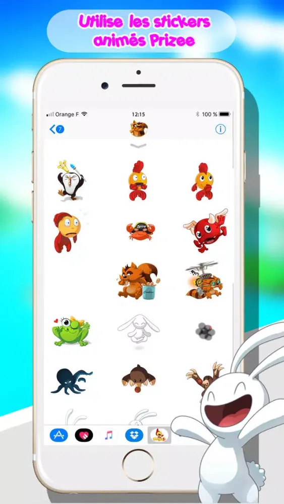 Zrzuty ekranu Prizee Autocollants Animés