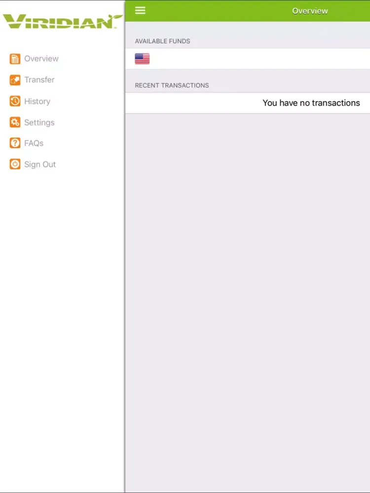 Viridian Pay iPad  Screenshots
