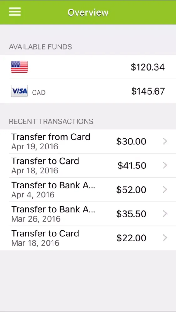 Viridian Pay Screenshots