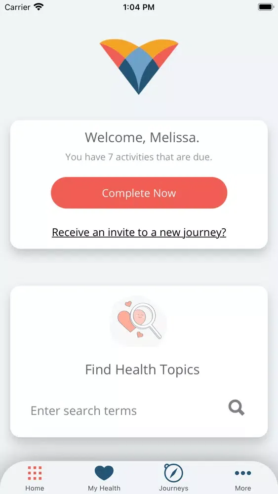 Tangkapan skrin Virtua Health Connect