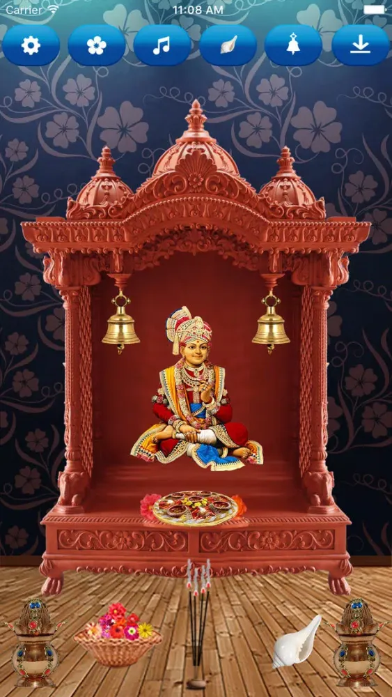 Скриншоты Lord Swaminarayan Virtual temple: Worship Shri Swaminarayan Kirtan