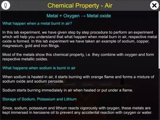 Chemical Property - Air iPad  Screenshots