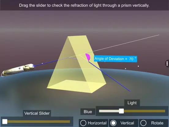Light Refraction Through Prism iPad  स्क्रीनशॉट