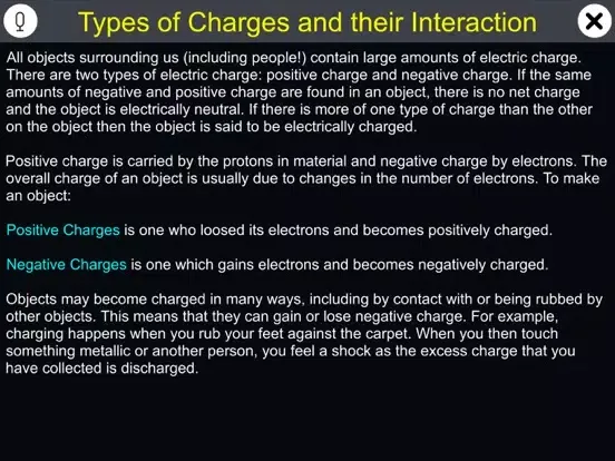 Tangkapan skrin Types of Charges iPad 