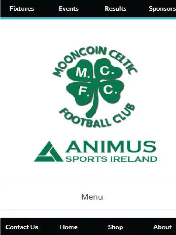 Tangkapan skrin Mooncoin Celtic iPad 