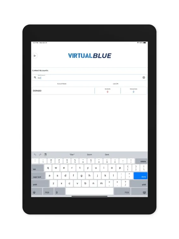 Capturas de tela do Virtual Blue iPad 