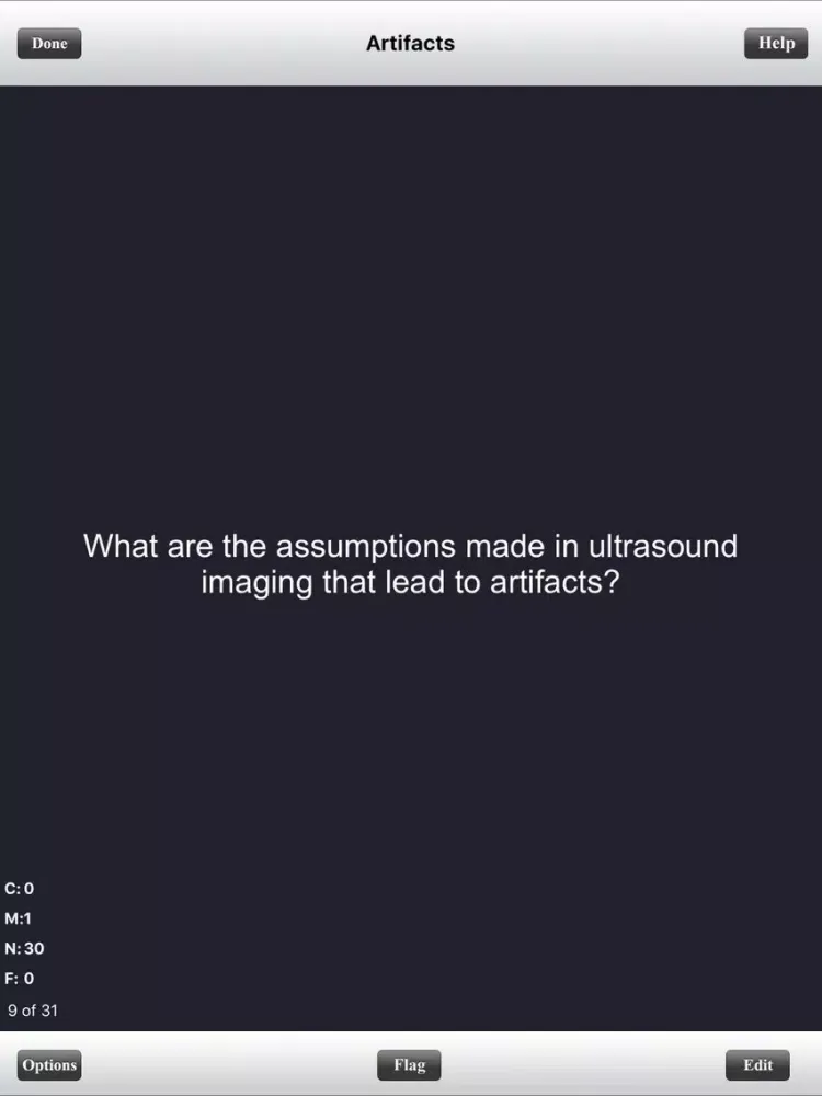 ARDMS Physics SPI Ultrasound Flashcards for ARDMS Physics Sonography Principles and Instrumentation (SPI) Board Review iPad Screenshots
