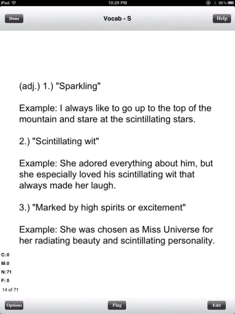 ภาพหน้าจอของ SAT Vocabulary Flashcards Lite - SAT Vocab Lite iPad 