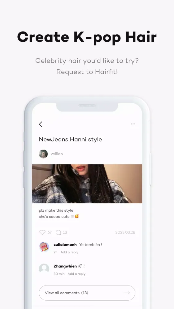 Hairfit - k-pop hairstyle Ekran Görüntüleri