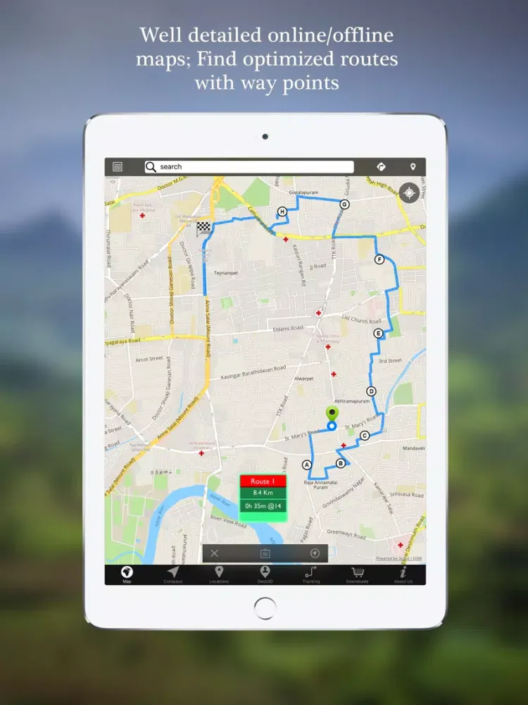 Ảnh chụp màn hình của GPS Driving Route® iPad 