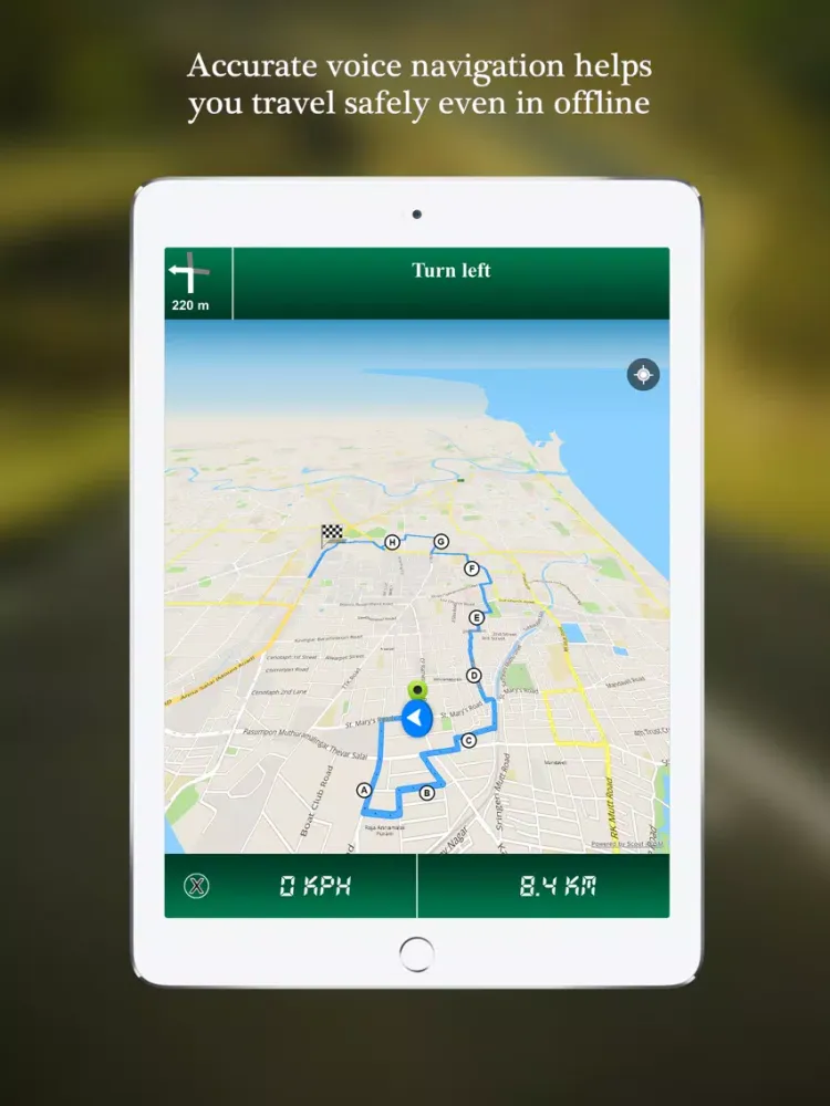 Ảnh chụp màn hình của GPS Driving Route® iPad 