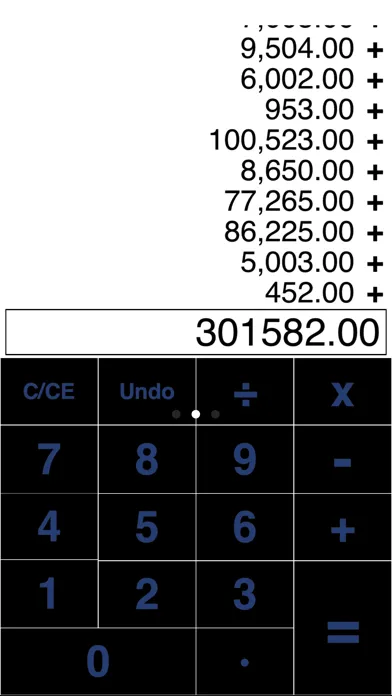 Captures d'écran de Adding Tape II adding machine with virtual tape