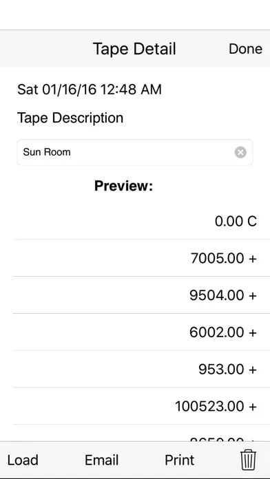 Captures d'écran de Adding Tape II adding machine with virtual tape