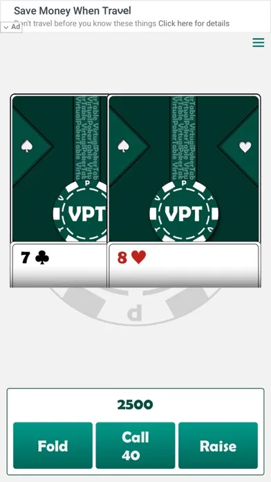 Virtual Poker Table Screenshots