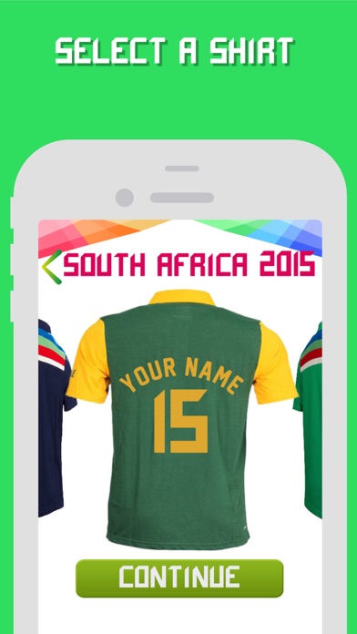Ảnh chụp màn hình của Cricket World Cup 2015 Jersey Maker