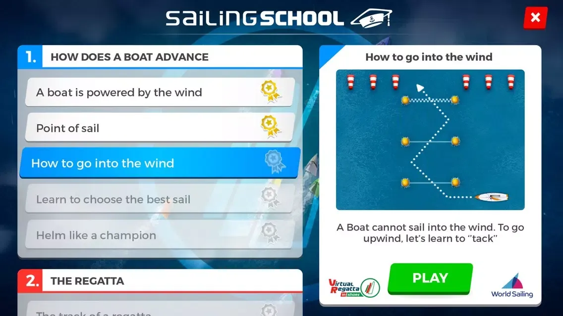 Capturas de pantalla de Virtual Regatta Sailing School