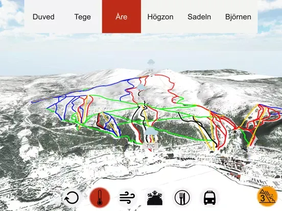 Åre 3D Piste Map iPad Screenshots