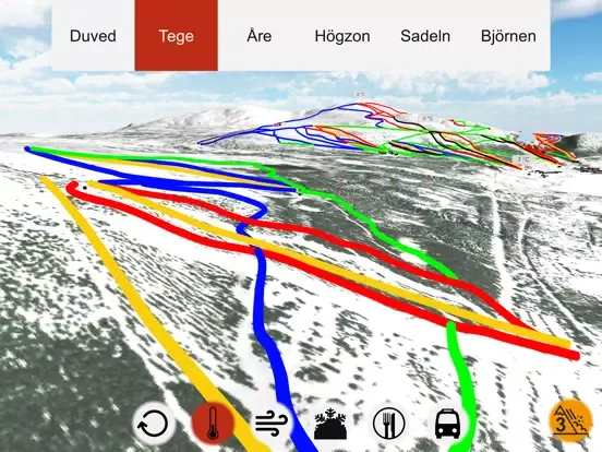 Åre 3D Piste Map iPad Screenshots