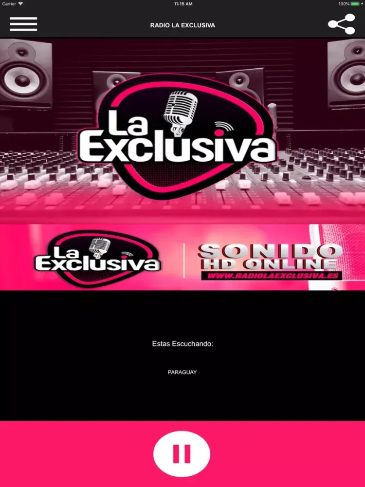 Radio La Exclusiva iPad  سکرین شاٹس