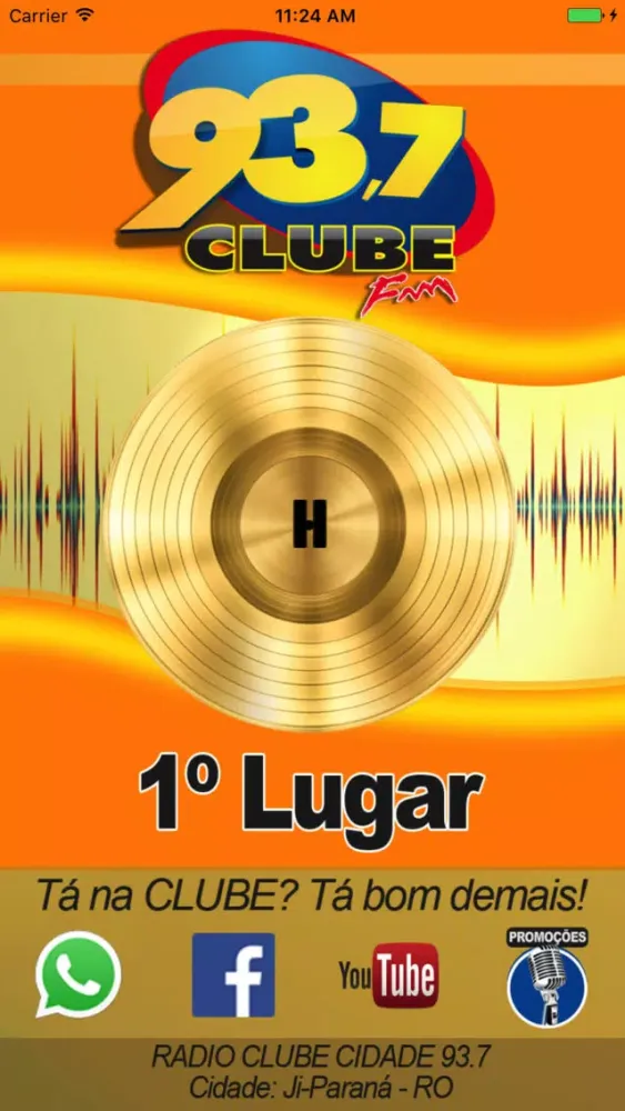 Tangkapan skrin Rádio Clube Cidade 93,7 FM