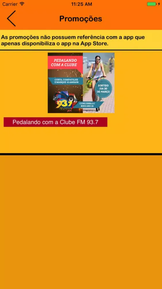 Tangkapan skrin Rádio Clube Cidade 93,7 FM
