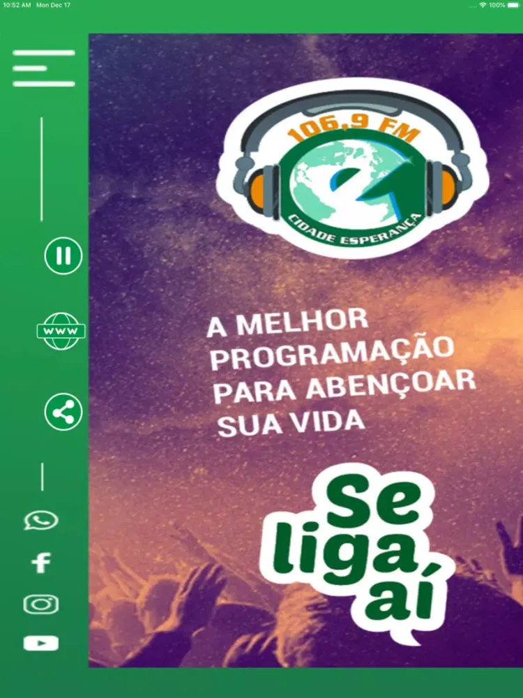 Capturas de pantalla de Rádio Cidade Esperança iPad 