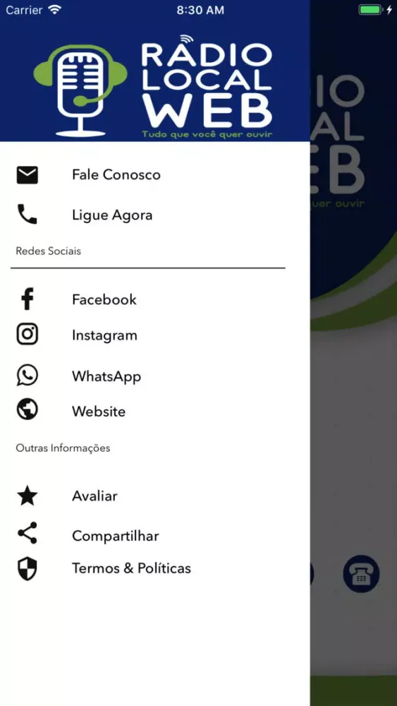 Capturas de pantalla de Rádio Local Web