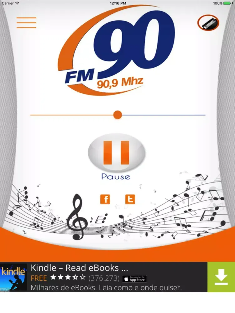 Radio FM 90,9 MHz iPad 应用截图
