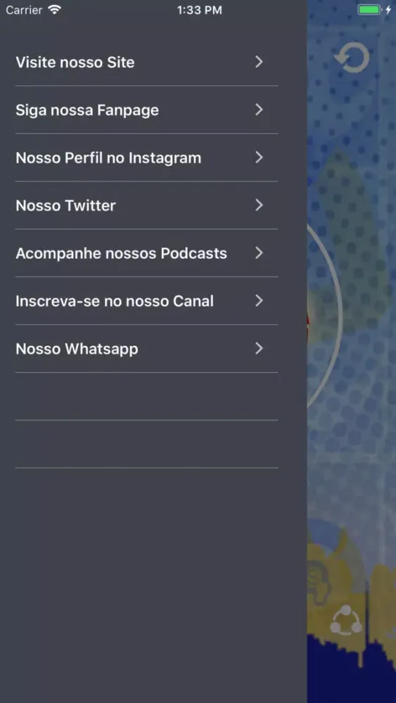 Ảnh chụp màn hình của Rádio Ação FM 98,1