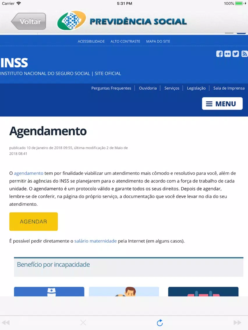 Zrzuty ekranu Aposentado e Pensionista iPad 