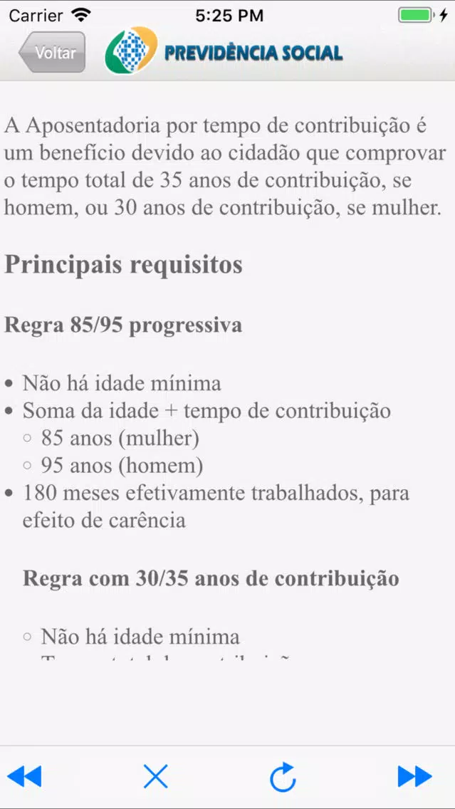 Zrzuty ekranu Aposentado e Pensionista