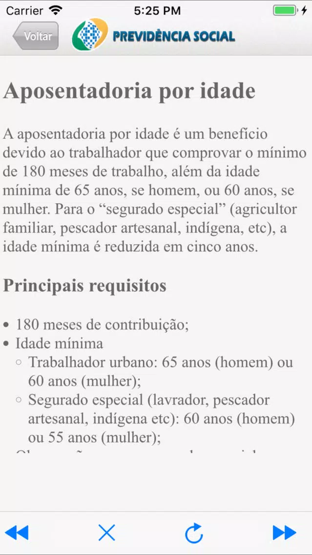 Zrzuty ekranu Aposentado e Pensionista