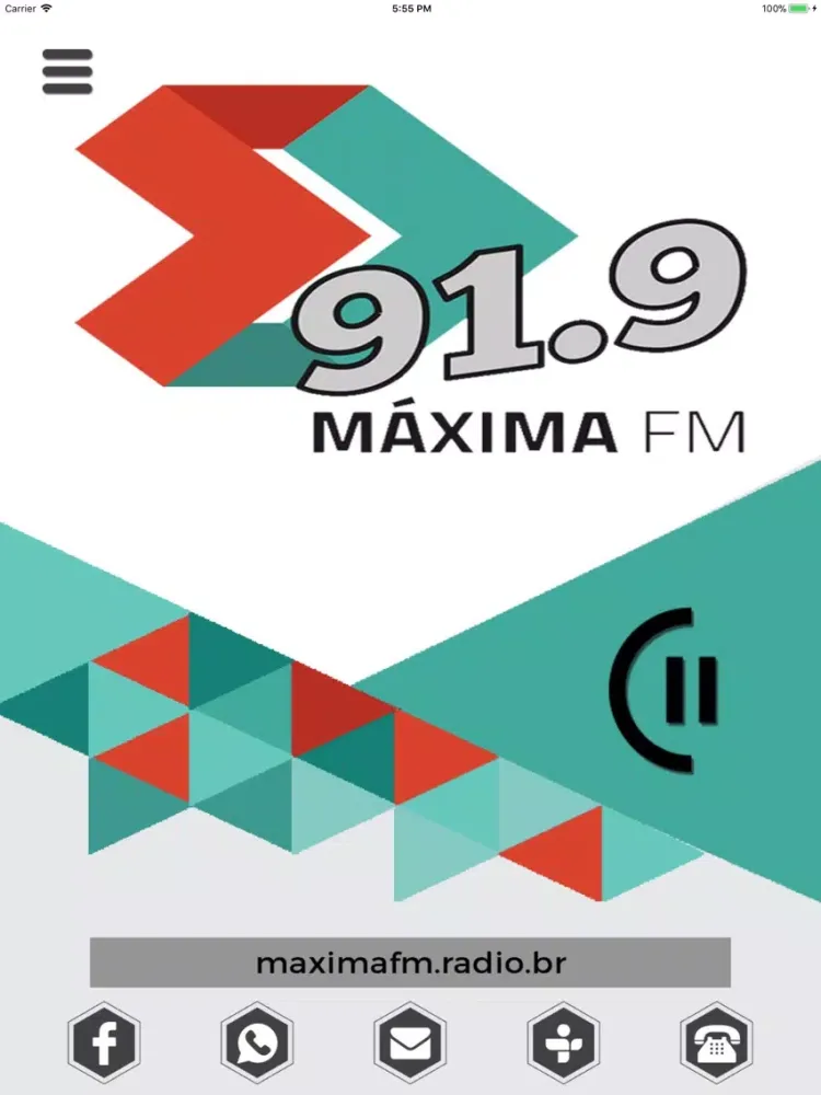 Ảnh chụp màn hình của Rádio Máxima 91.9 FM iPad 
