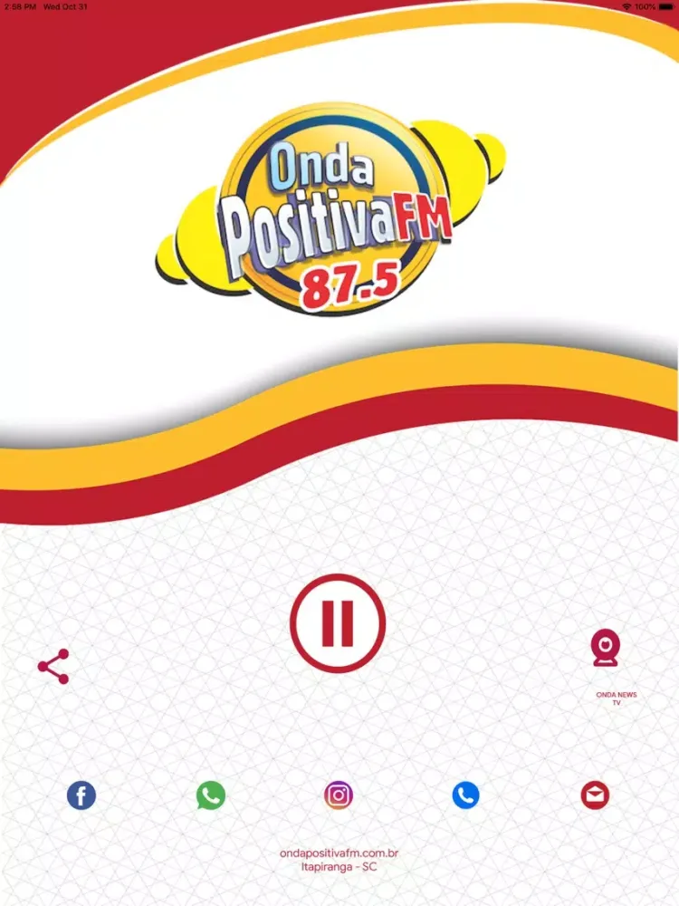 Capturas de pantalla de Rádio Onda Positiva FM iPad 