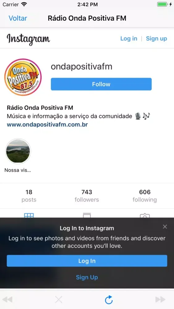 Capturas de pantalla de Rádio Onda Positiva FM
