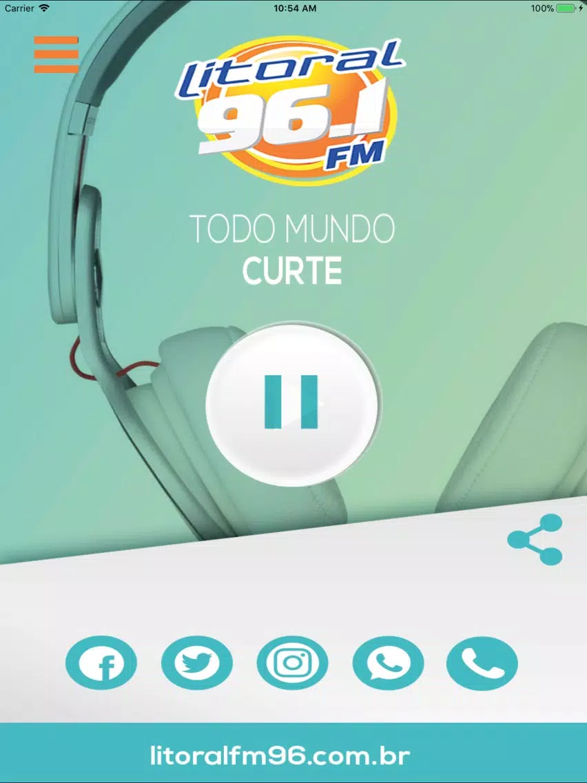 Скриншоты Rádio Litoral 96.1 FM iPad 
