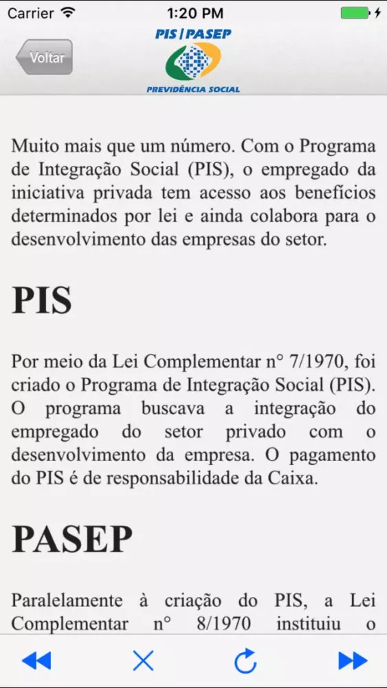 PIS/PASEP APP Screenshots
