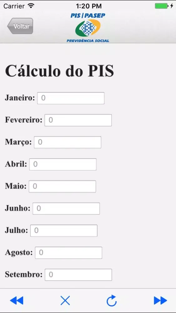 PIS/PASEP APP Screenshots