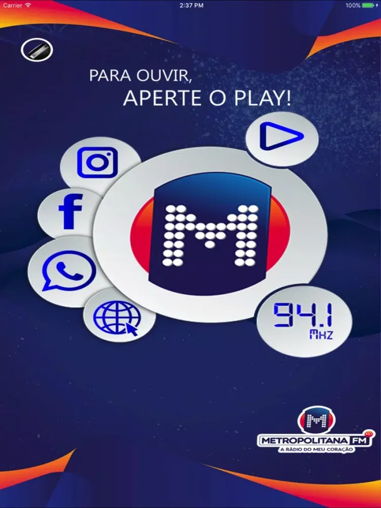 Скриншоты Metropolitana FM Caruaru iPad 