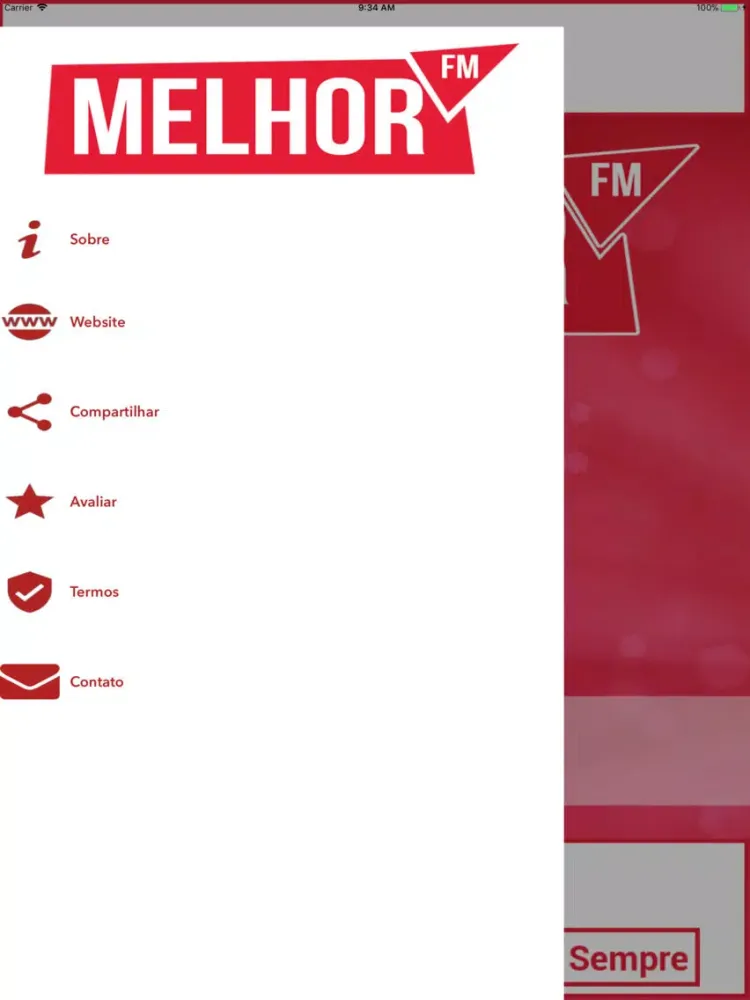 Rádio Melhor FM iPad  Ekran Görüntüleri