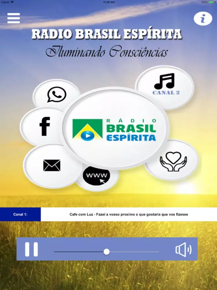 Rádio Brasil Espirita iPad  Screenshots