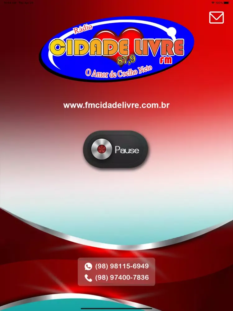 Captures d'écran de Rádio Cidade Livre 87,9 FM iPad 
