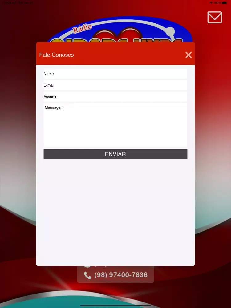 Captures d'écran de Rádio Cidade Livre 87,9 FM iPad 
