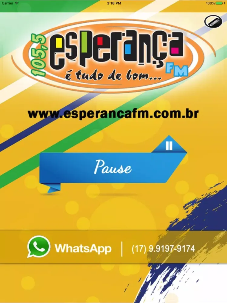 Rádio Esperança 105,5 FM iPad  سکرین شاٹس