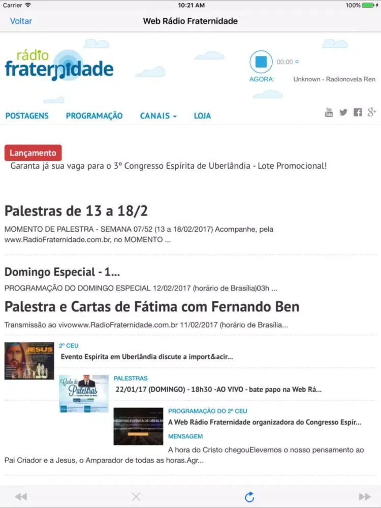 Rádio Fraternidade iPad  سکرین شاٹس