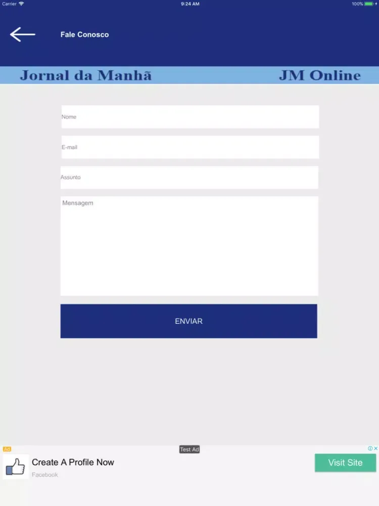 Tangkapan skrin Rádio JM 95.5 FM iPad 