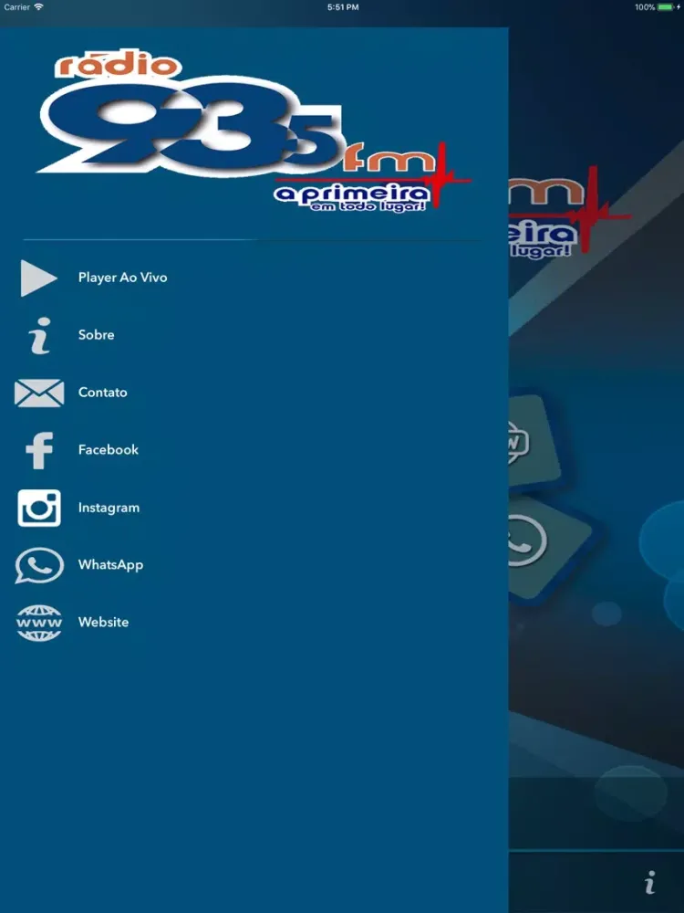 Capturas de pantalla de Rádio 93 fm Porto Feliz iPad 